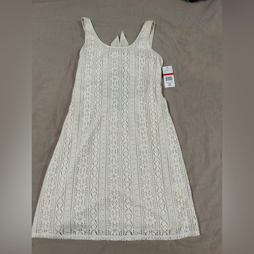 C&C California crochet summer dress beige/cream size xs NWT